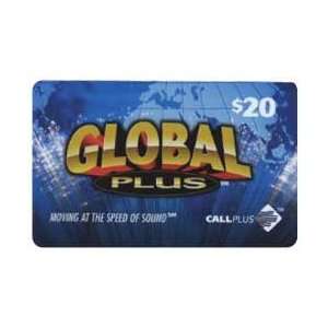   Card $20. Global Plus Card Partial Globe, Fiber Optics & Logo USED