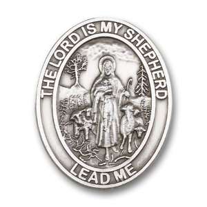  Antique Silver Lord Is My Shepherd / Psalm Visor Clip 