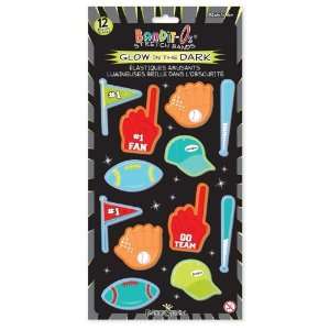   Glow in the Dark Rubber Bracelets Assorted (12) Party Supplies Toys