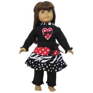  Boutique Polka & Zebra Clothing Fits American Girl Doll 