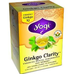 Yogi Tea Ginkgo Clarity Brain Function Support Organic Caffeine Free 
