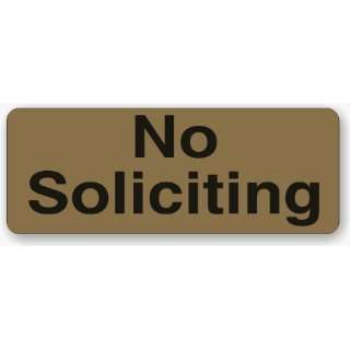  No Soliciting Sign Beige
