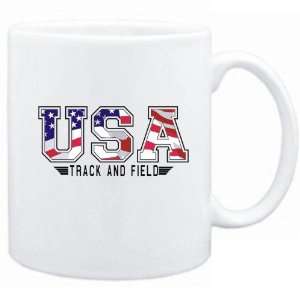  Usa Track And Field / Flag Clip   Army  Mug Sports