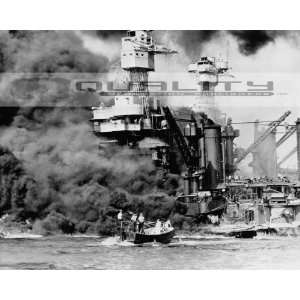  1941 Pearl Harbor Attack Battleship Damage [8 x 10 