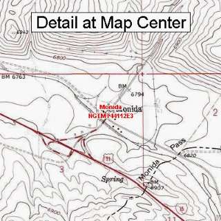 USGS Topographic Quadrangle Map   Monida, Montana (Folded/Waterproof)