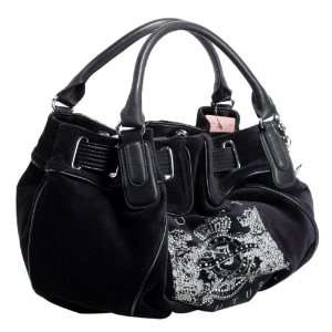  Juicy Couture Black Velour Freestyle Satchel Tote Toys 