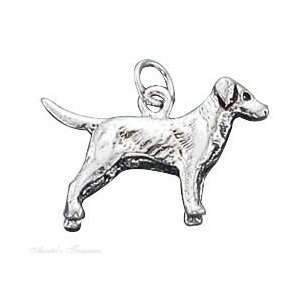  Sterling Silver 3D Labrador Retriever Dog Breed Charm 