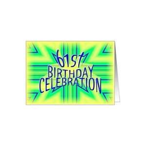    61st Birthday Party Invitation Bright Star Card Toys & Games