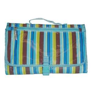 Quick Change Kit with Baby Wipes Box by Kalencom Monkey Stripes Blue