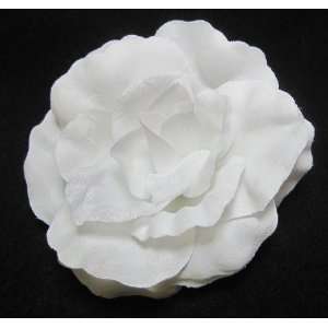  Bright White Rose Flower Hair Clip Beauty