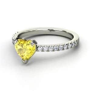   Yellow Vs2 Natural Heart Cut Certified Diamond Engagement Ring
