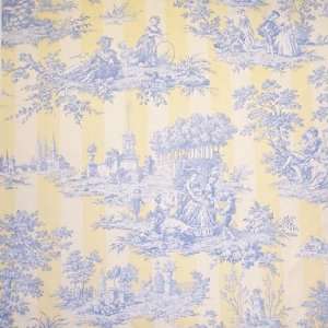 54 Wide Fabric Song Bird, Color Butter (Yellow/White) Bloomcraft 