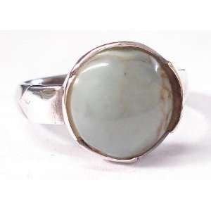  Circle Turquoise Stone Silver Ring (Size 8) Everything 