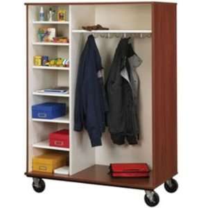  67H Open Mobile Coat Combo Storage Cabinet Office 