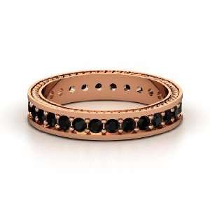  Anisha Ring, 14K Rose Gold Ring with Black Onyx Jewelry