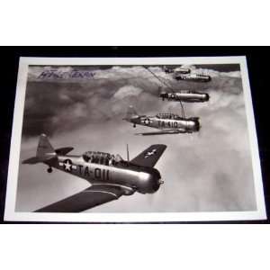  AT 6 Texan Aircraft formation 1945 Official Photograph 