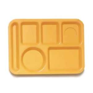 GET ABS Tropical Yellow 6 Section Left Handed Tray   10 X 14  