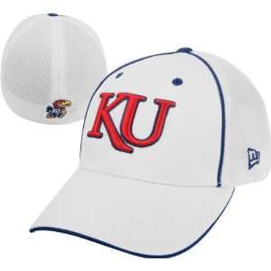   Kansas Jayhawks 39Thirty White Neo Stretch Fit Hat