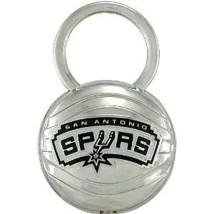   San Antonio Spurs Silver Plated Basketball Keychain