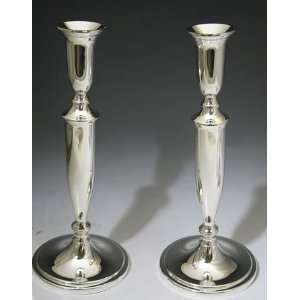  Silver Plated Shabbat Candlesticks Set of 2, 11 