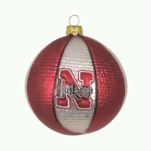   Collegiate Glass Basketball Holiday Ornament   NCAA College Athletics