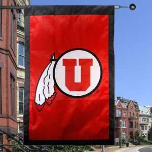   Utah Utes Red 28 x 44 Team Logo Applique Flag