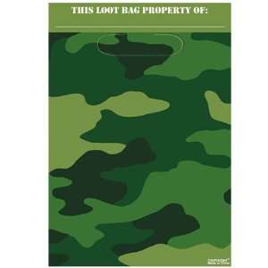  Camouflage Loot Bags 8ct Toys & Games