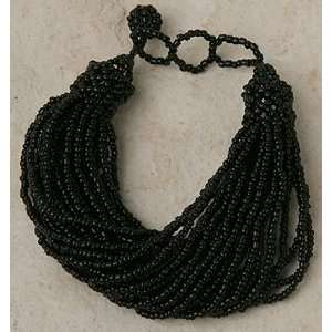    30 Strand Beaded Bracelet   Black Curious Designs Jewelry