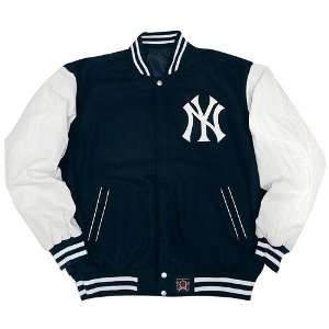  New York Yankees Wool/Leather Reversible Jacket Sports 