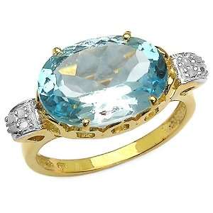   Topaz and 0.02 ct. t.w. Genuine Diamond Accents Sterling Silver Ring