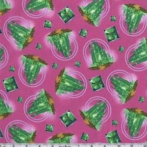  44 Wide The Emerald City Road Pink Fabric By The Yard 