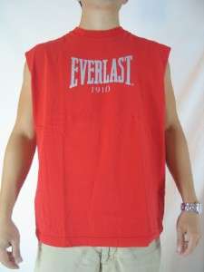 Everlast Men Sports Gym Workout Red Sleeveless T Shirt  
