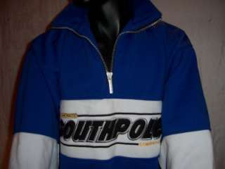 SouthPole Mens sportswear blue white pullover sweat jacket fleece Size 