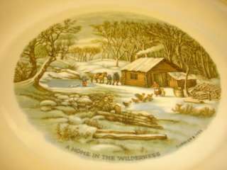 Harkerware USA currier and Ives Cake set  