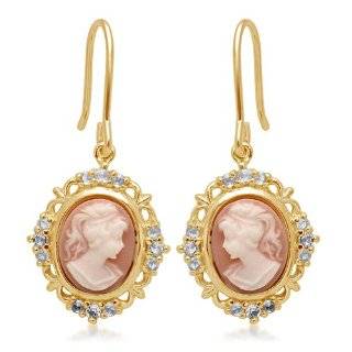 Vintage Cameo Earrings Jewelry 