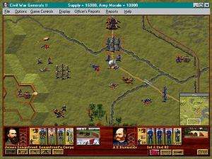 Civil War Generals 2 + Manual PC CD classic war game  
