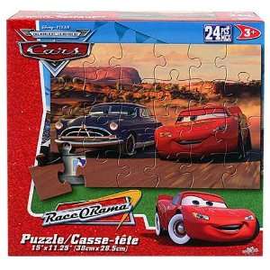  Disney Cars RaceORama 24 PCS Puzzle   [McQueen and Doc 