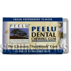 Peelu Dental Chewing Gum Peppermint Blister Pack   12 Piece Economy 
