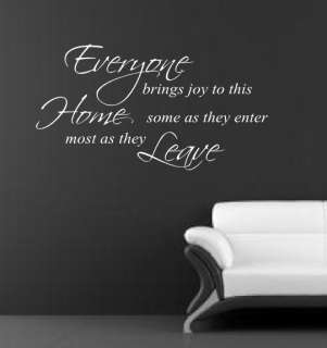 Home Most Bring Joy WALL ART STICKER DECAL QUOTE  