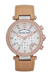 Michael Kors Parker Chronograph Leather Watch $225.00