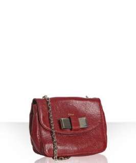 Chloe ruby leather Lily chain shoulder bag  