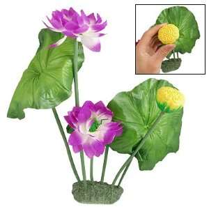  Como Green Leaf Purple Lotus Plastic Plant Ornament for 