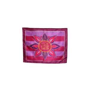 40x50cm Challah Cover with Tower of David and Flower in Red and Pink 