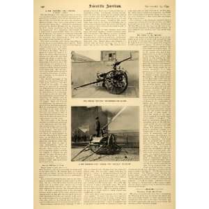 1899 Article Scientific San Francisco Fire Gorter Hose   Original 