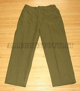 USGI MILITARY ARMY M1951 M 1951 Green Wool Pants BUTTON FLY Cold 