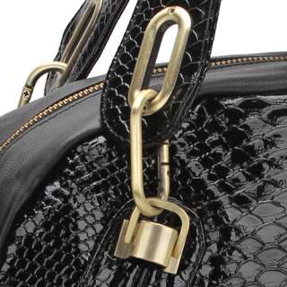 Python Snake Skin Faux PU Leather Shoulder Bag Handbag Messenger Bag 