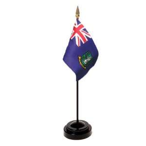  British Virgin Islands Flag 4X6 Inch Mounted E Gloss With 