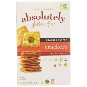 Absolutely Gluten Free Cracked Pepper Crackers, 4.4 Ounce  