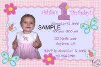 Hugs and Stitches Girl First Birthday Invitations  