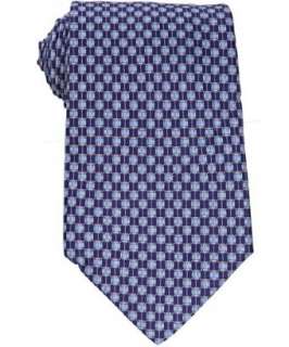 Salvatore Ferragamo sea blue buckle pattern Fibbia silk tie 